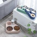 Tigela de Comida e Água com Garrafa para Pets